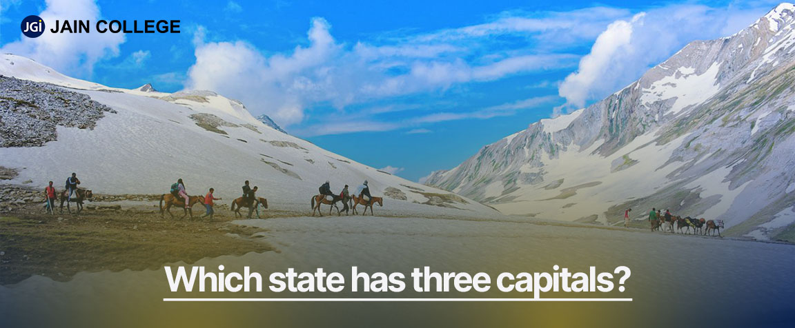 Which state has three capitals?