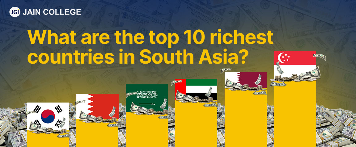 What are the top 10 richest countries in South Asia?